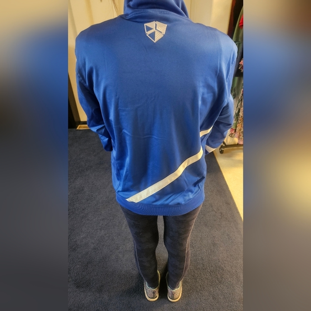 NIKE Blue & White Athletic Jacket With Dri-fit Size S/M NEW - Picture 13 of 16
